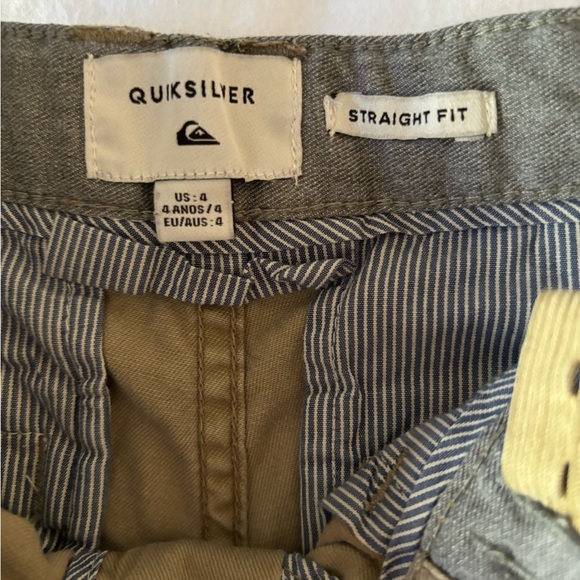 Quiksilver boys khaki straight fit shorts w/pockets size 4 - Picture 3 of 6